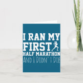 1st Half Marathon Runner Funny Running First  Kaart (Voorkant)