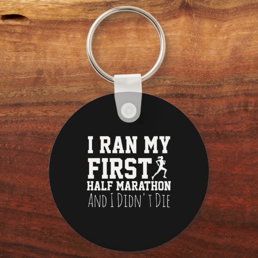 1st Half Marathon Runner Funny Running First Sleutelhanger (Voorkant)