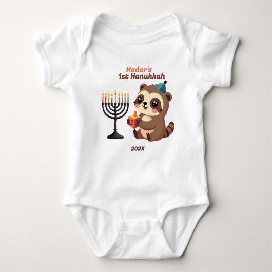 1st Hanukkah Tiny Toes, Major Mazel Romper (Voorkant)