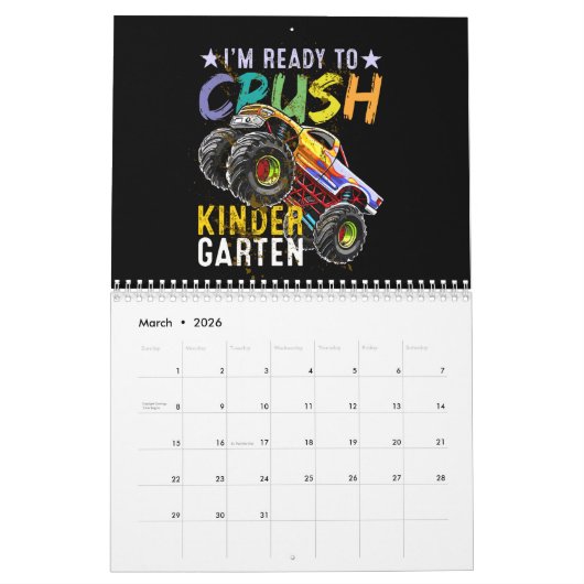 1St het Niveau van de Graad Onvergrendeld Kalender (Mar 2026)