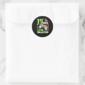 1St het Niveau van de Graad Onvergrendeld Ronde Sticker (Tas)