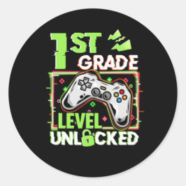 1St het Niveau van de Graad Onvergrendeld Ronde Sticker