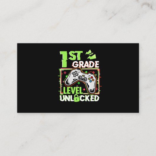 1St het Niveau van de Graad Onvergrendeld Visitekaartje (Voorkant)