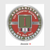 1st Infanterie Divisie Afghanistan Veteraan Vinyl Sticker (Vel)