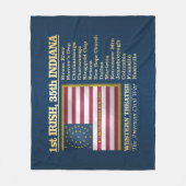 1st Irish, 35th Indiana Infantry (BH) Fleece Deken (Voorkant)