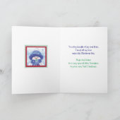 1st Kerstmis, Kleinzoon, het baby van de Sneeuw Feestdagen Kaart (Binnen)