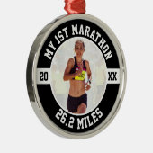 1st Marathon Runner First Running Marathoner 26 2 Metalen Ornament (Rechts)