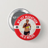 1st Marathon Runner First Running Marathoner 26 2 Ronde Button 5,7 Cm (Voorkant /achterkant)