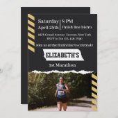 1st Marathon Runner First Running Sport 26 2 Party Kaart (Voorkant / Achterkant)