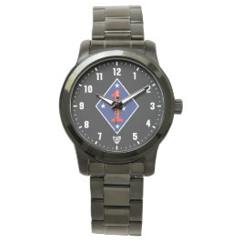 1st Marine Divisie Veteraan BD RVS Horloge