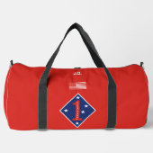 1st Marine Divisie Veteraan Rood Gepersonaliseerd Plunjezak (Voorkant)
