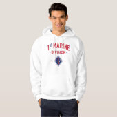 1st Marine Division - Amerikaanse militaire Hoodie (Voorkant volledig)