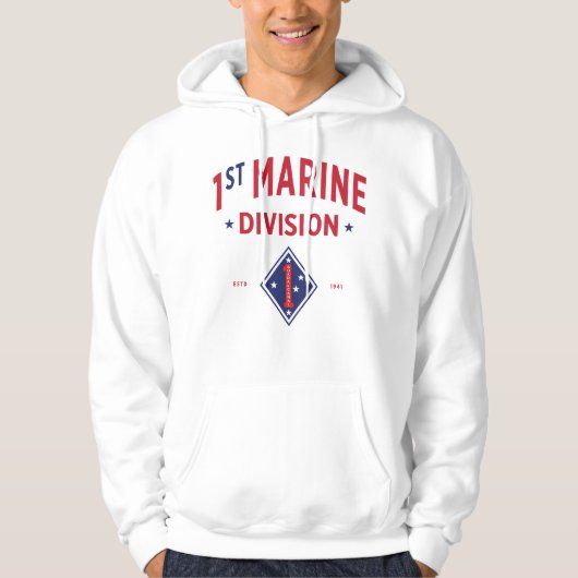 1st Marine Division - Amerikaanse militaire Hoodie (Voorkant)