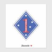 1st Marine Division Patch (Verenigde Staten) Sticker (Vel)