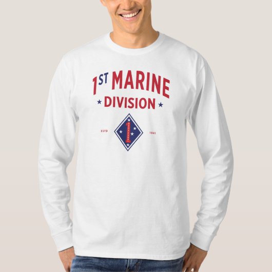 1st Marine Division - United States Military Long T-shirt (Voorkant)