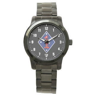 1st Marine Division Veteran BD Stainless Steel Horloge