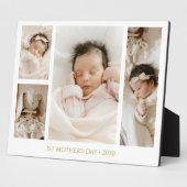 1st Mother's Day Photo collage Keepsake Fotoplaat (Zijkant)
