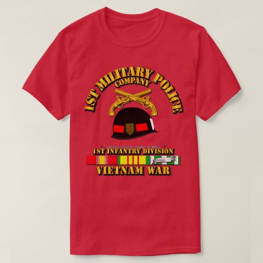 1st MP Company 1st Inf Div Vietnam w SVC T-shirt (Design voorkant)