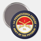 1st Pennsylvania Cavalry Magneet (Voorkant / Achterkant)