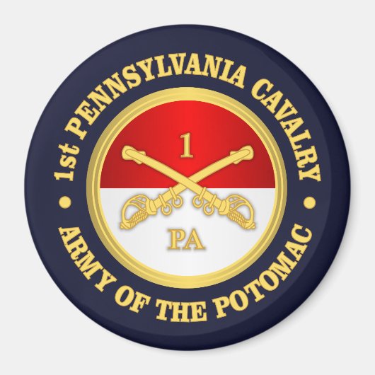 1st Pennsylvania Cavalry Magneet (Voorkant)