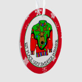1st Place Winner Ugly Sweater Contest Medal Ornament (voorkant)