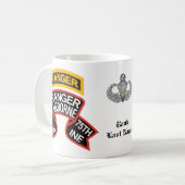 1st Ranger BN oude stijl scroll & tabel, gevechtss Koffiemok (Voorkant links)