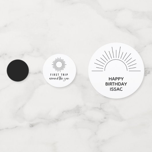 1st reis rond de Douane 3 van de Zon minimalistisc Confetti (Achterkanten)