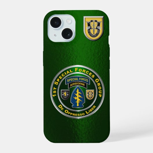 1st Special Forces Group iPhone 15 Case (Achterkant)