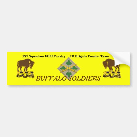 1ST-Squad 10th Cav 2D BCT 4TH Inf-Bumpersticker Bumpersticker (Voorkant)