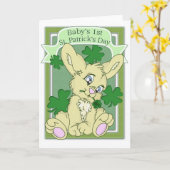 1st St. Patrick van de baby Dag Kaart (Gele Bloem)