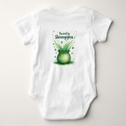 1st St. Patrick's Day, Powered by Shenanigans Romper (Achterkant)