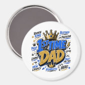 1st Time Dad Tweekleurige koffie Magneet (Voorkant / Achterkant)