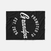 1st Time Grandpa Est 2026 New First Grandpa 2026  Fleece Deken (Voorkant (Horizontaal))