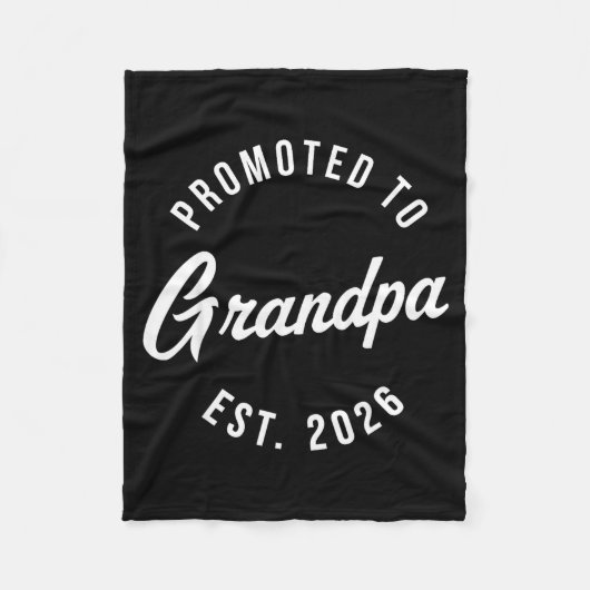 1st Time Grandpa Est 2026 New First Grandpa 2026  Fleece Deken (Voorkant)