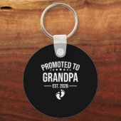 1st Time Grandpa Est 2026 New First Grandpa 2026 Sleutelhanger (Voorkant)