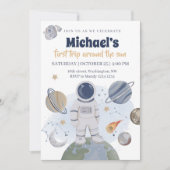 1st Trip Birthday Boy Uitnodiging (Voorkant)