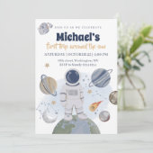 1st Trip Birthday Boy Uitnodiging (Staand voorkant)