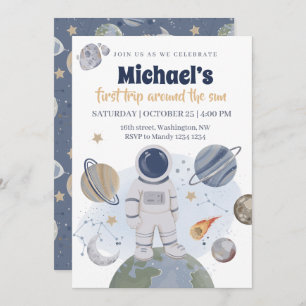 1st Trip Birthday Boy Uitnodiging