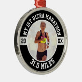 1st Ultra Marathon First Marathoner Running Runner Metalen Ornament (Rechts)