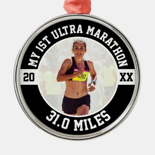 1st Ultra Marathon First Marathoner Running Runner Metalen Ornament (Voorkant)