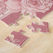 1st Valentine's Day Teddy Bear Bow Floral Motifs Legpuzzel (Zijkant)