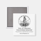 1st Virginia Infantry Magneet (Voorkant / Achterkant)