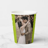 1st Weddenschap Jubileum overzicht foto groen Papieren Bekers (Links)