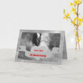 1st Wedding Anniversary Congratulations with Red Kaart (Gele Bloem)