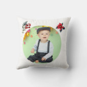 1st Xmas Candy Cane Gingerbread Photo  Kussen (Achterkant)