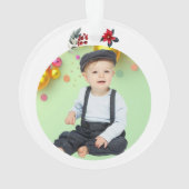 1st Xmas Candy Cane Gingerbread Photo Ornament (achterkant)