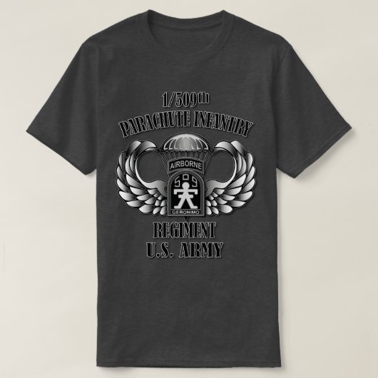 1ste509ste parachute infanterieregeling t-shirt (Design voorkant)