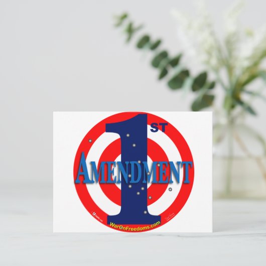 1ste amendement briefkaart (Staand voorkant)