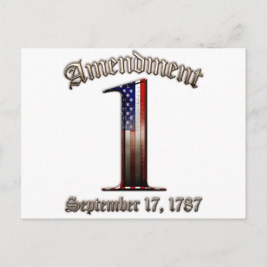 1ste amendement briefkaart (Voorkant)
