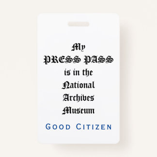 1ste amendement Controle - Mijn perspas Badge